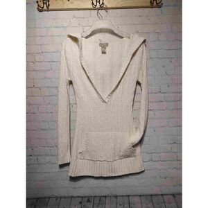 American Rag long cream hooded sweater small